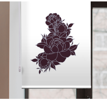 Graciösa svarta rosor Rullgardin blommig - Tenstickers
