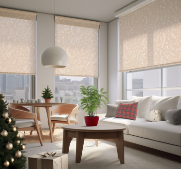 Julväxter Rullgardin beige - Tenstickers