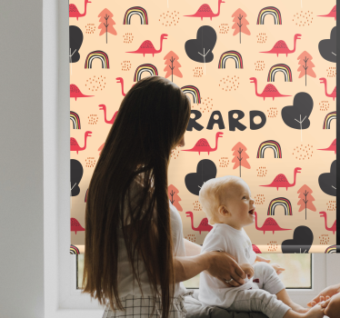 Jurassic nordic theme personalized rullgardin - Tenstickers