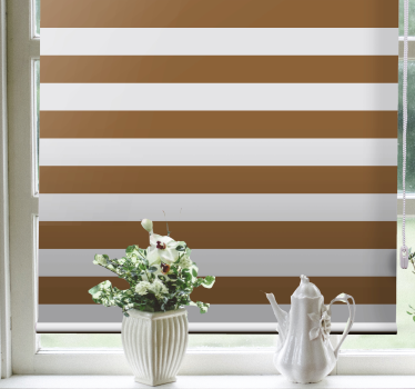 Kaffe brun randig färgRullgardin elegans - Tenstickers