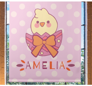 Kläckt ägg med namn skräddarsydd fönsterskärm - Tenstickers