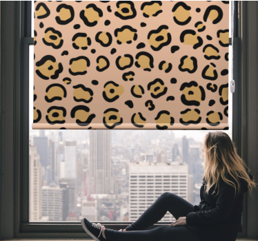 Leopard pastellfärg print barn rullgardin - Tenstickers