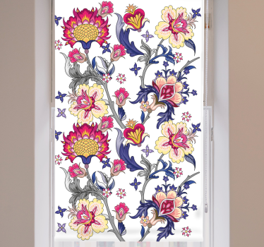 Levande blomsterarrangemang Rullgardin blommig - Tenstickers