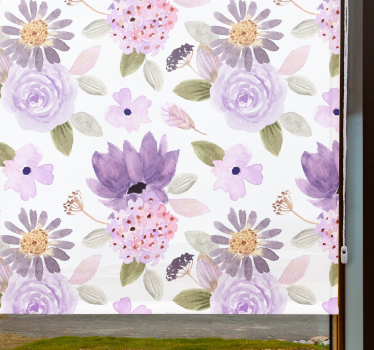 Lila blommor original persienn - Tenstickers