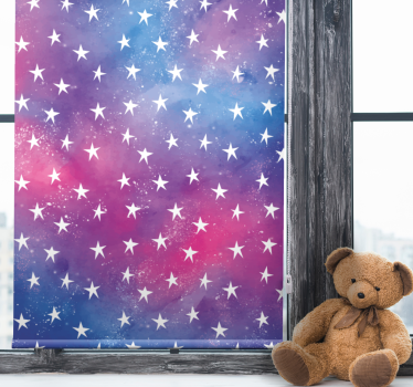 Lila kosmos textur stjärnor barn rullgardin - Tenstickers