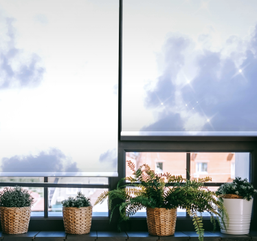Ljusblå realistisk himmel moln rullgardin - Tenstickers
