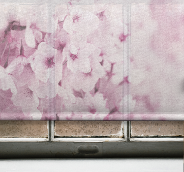 Ljusrosa blomma bakgrund blomma rullgardin - Tenstickers