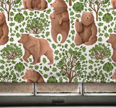 Med fauna träd djur rullgardin - Tenstickers