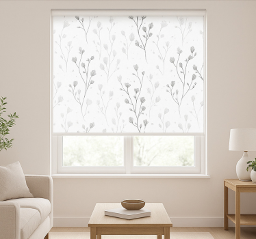 Minimalistiska botaniska grenar Rullgardin vardagsrum - Tenstickers
