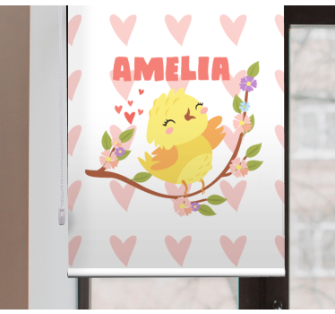 Namn och kyckling anpassad tryckt fönsterskärm - Tenstickers
