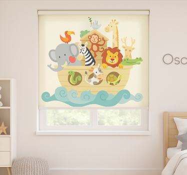 Noas ark med namn Rrullgardin barn - Tenstickers
