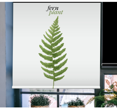 Ormbunke växt minimalistisk vardagsrum rullgardin - Tenstickers