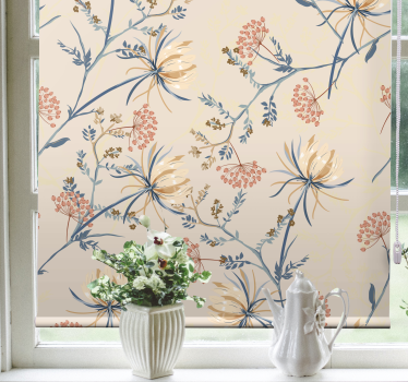 "paradis rad" fler blommor och plantera rullgardin - Tenstickers