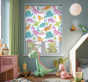 Pastell färger Rullgardin dinosaurie - Tenstickers
