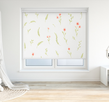 Pastellfärgade ängsblommor Rrullgardin barn - Tenstickers