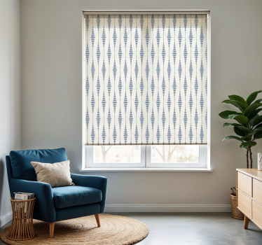 rabaul ikat blå och beige Rullgardin vardagsrum - Tenstickers