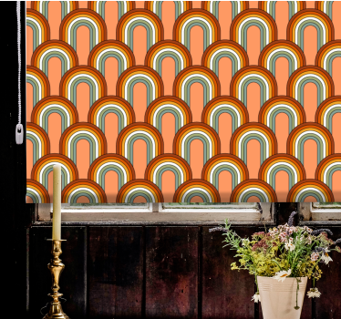 Retro bågemönster Rullgardin mer vintage - Tenstickers