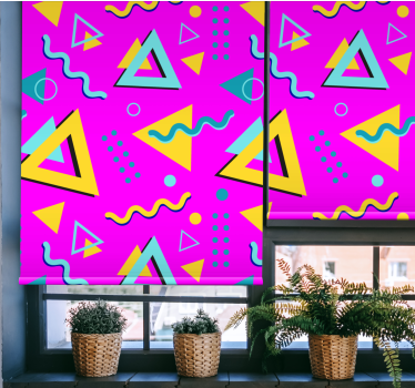 Retro trianglar mönster Rullgardin mer vintage - Tenstickers