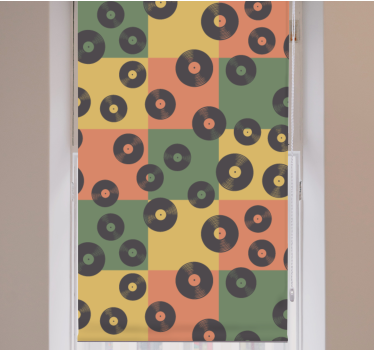 Retro vinylskivor Rullgardin mer vintage - Tenstickers