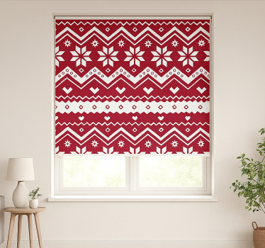 Röd och vit jul Rullgardin vardagsrum - Tenstickers