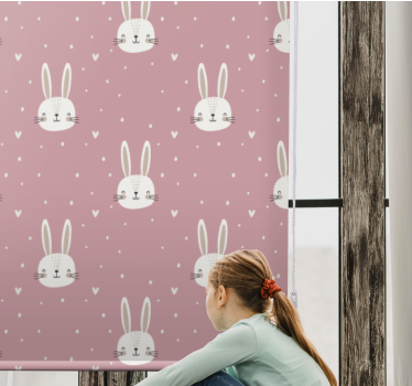 Rosa "boho" mönster djur rullgardin - Tenstickers
