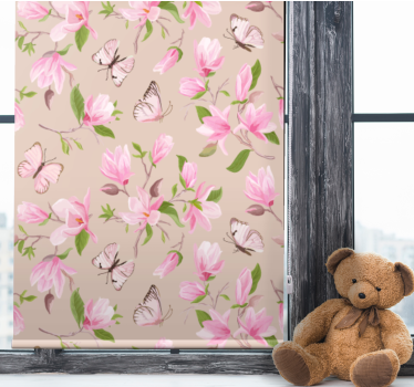 Rosa magnolia blomma rullgardin - Tenstickers