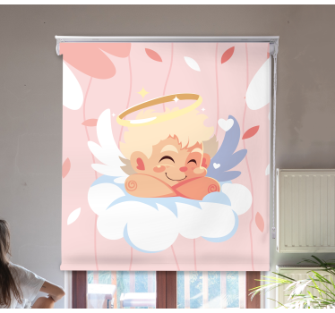Rosa sovande ängel på molnRullgardin konst - Tenstickers