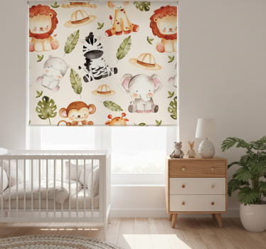 Rrullgardin barn beige safari - Tenstickers