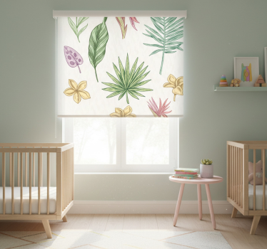 Rrullgardin barn blommor och palmer - Tenstickers