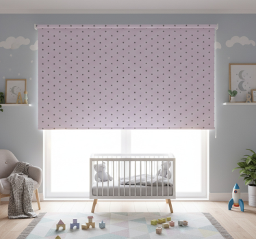 Rrullgardin barn grå minimalistiska stjärnor - Tenstickers