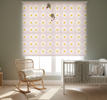 Rullgardin barn boho stil blommor illustration - Tenstickers