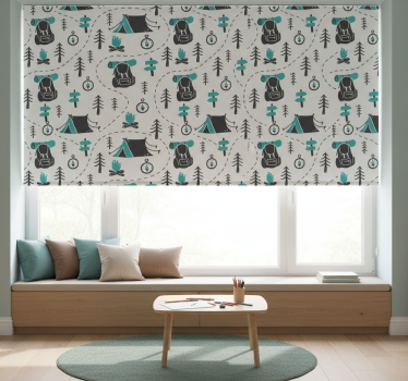 Rullgardin barn campingmönster - Tenstickers