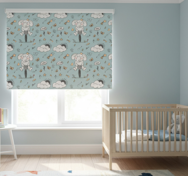 Rullgardin barn elefanter vinkar - Tenstickers