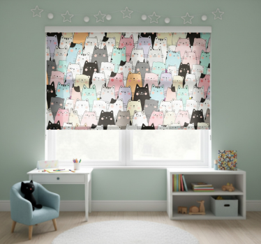 Rullgardin barn katter - Tenstickers