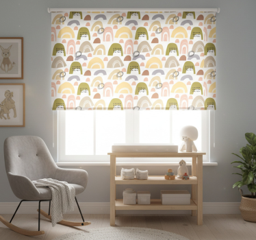 Rullgardin barn nordisk regnbågmönster - Tenstickers