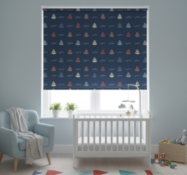 Rullgardin barn segelbåtar motiv - Tenstickers