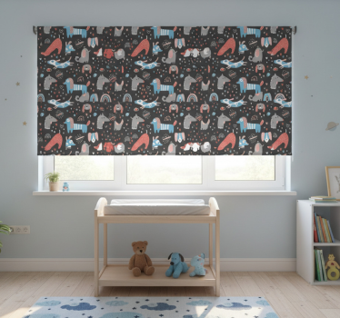 Rullgardin barn söt hundillustration - Tenstickers