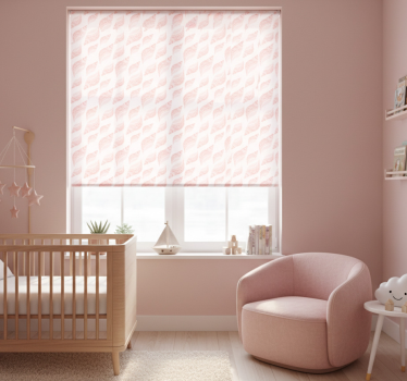 Rullgardin barn trendig rosa snäckmönster - Tenstickers