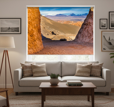 Rullgardin vardagsrum atacama öken design - Tenstickers