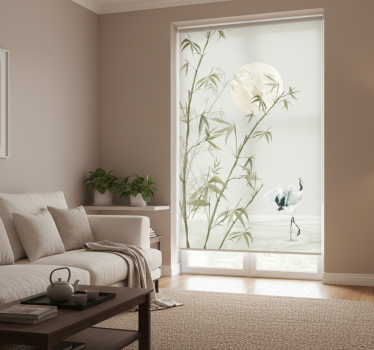 Rullgardin vardagsrum bamboo art - Tenstickers