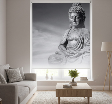 Rullgardin vardagsrum buddha zen - Tenstickers