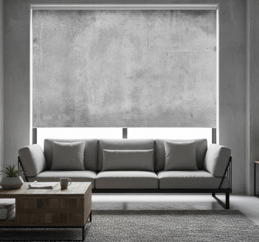 Rullgardin vardagsrum cementsliten design industriell stil - Tenstickers