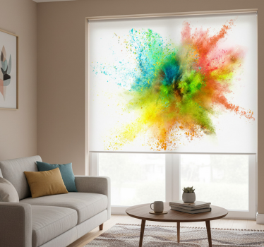 Rullgardin vardagsrum explosion splash - Tenstickers