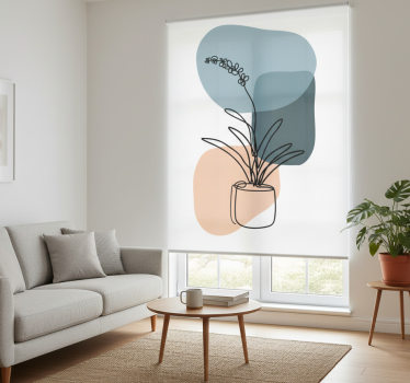 Rullgardin vardagsrum fantastisk minimalistisk orkidé design - Tenstickers