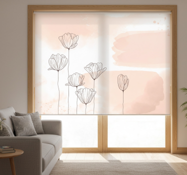 Rullgardin vardagsrum flores linje - Tenstickers