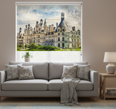 Rullgardin vardagsrum fransk slott - Tenstickers