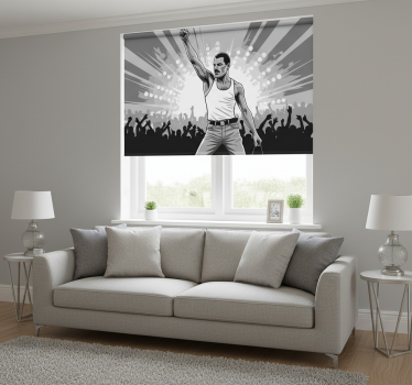 Rullgardin vardagsrum freddie på wembley - Tenstickers