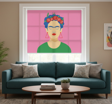 Rullgardin vardagsrum frida kahlo pop art design - Tenstickers