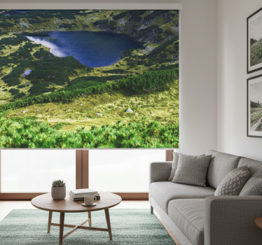 Rullgardin vardagsrum grön polska tatry - Tenstickers