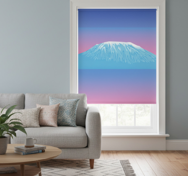 Rullgardin vardagsrum kilimanjaro retro canvas - Tenstickers